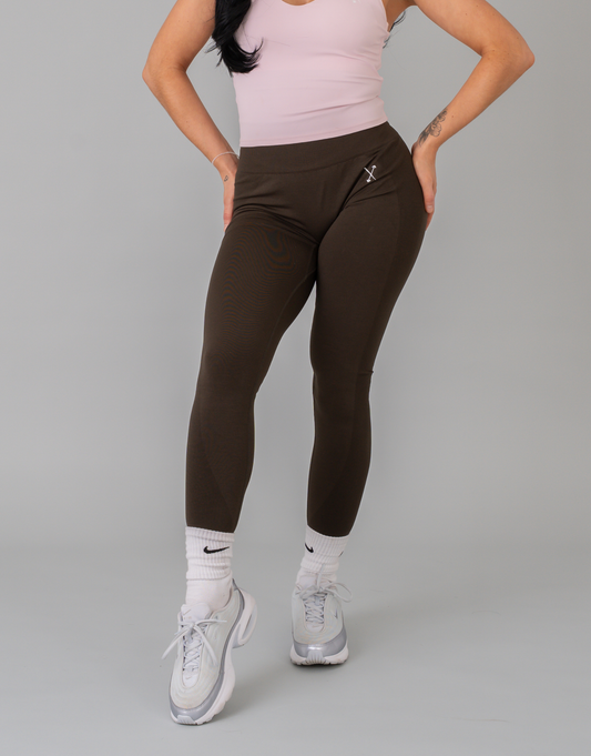 Seamless Scrunch Leggings - Khaki Green (January Subscription)