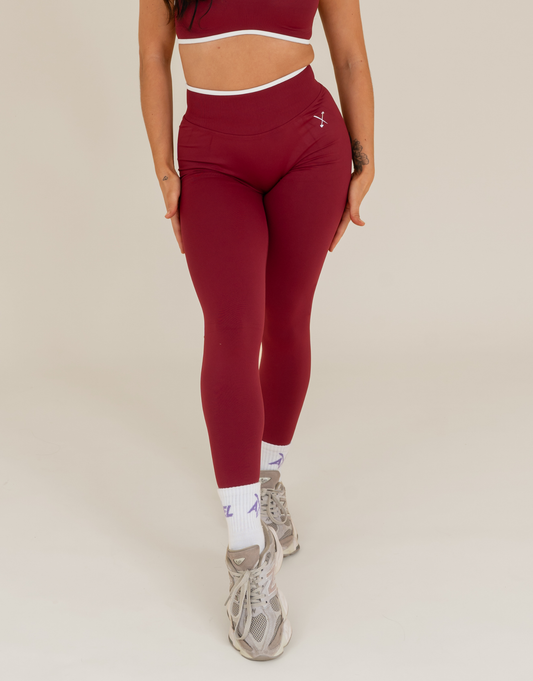 Compression Leggings - Burgundy Berry (September Subscription)