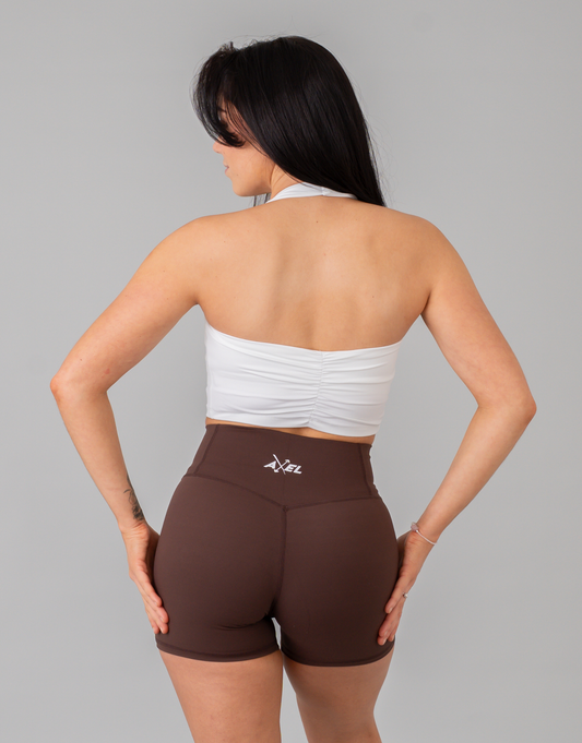 Halterneck Sports Bra - White