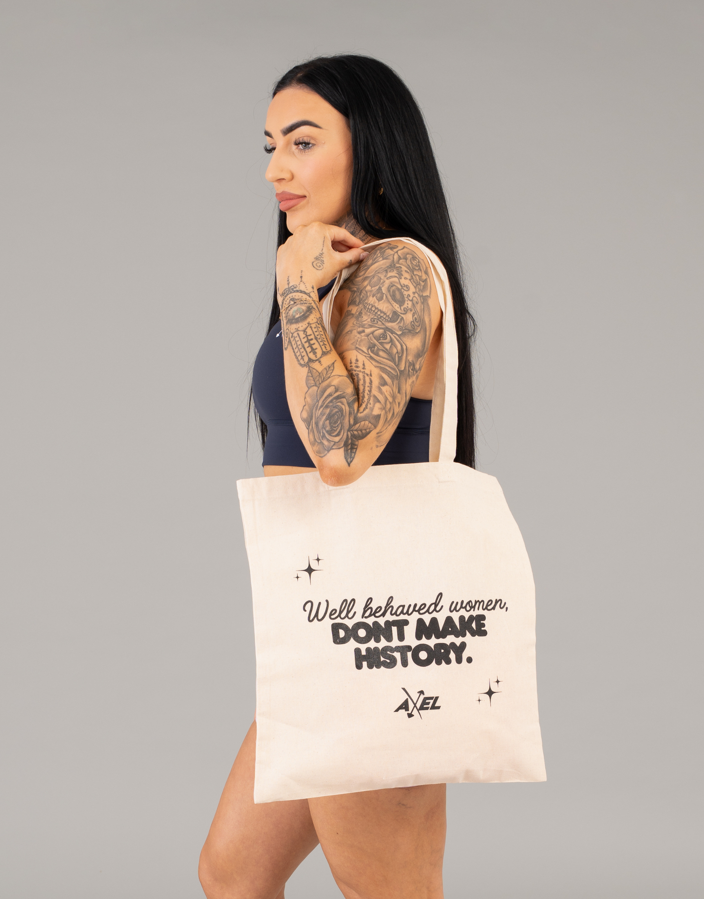 Slogan Cotton Tote Bag