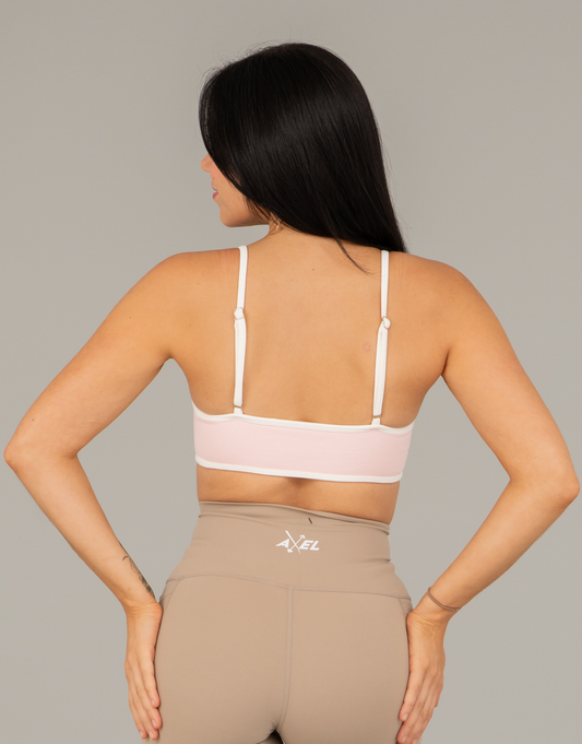 Compression Sports Bra - Baby Pink