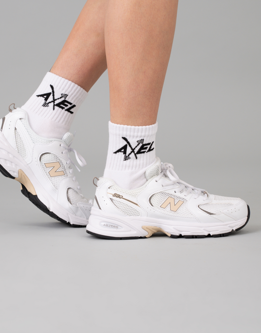 Midi Crew Socks - White/Black