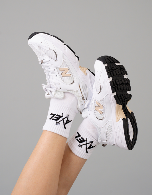 Midi Crew Socks - White/Black