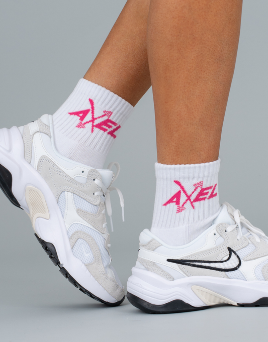 Midi Crew Socks - Limited Edition White/Pink