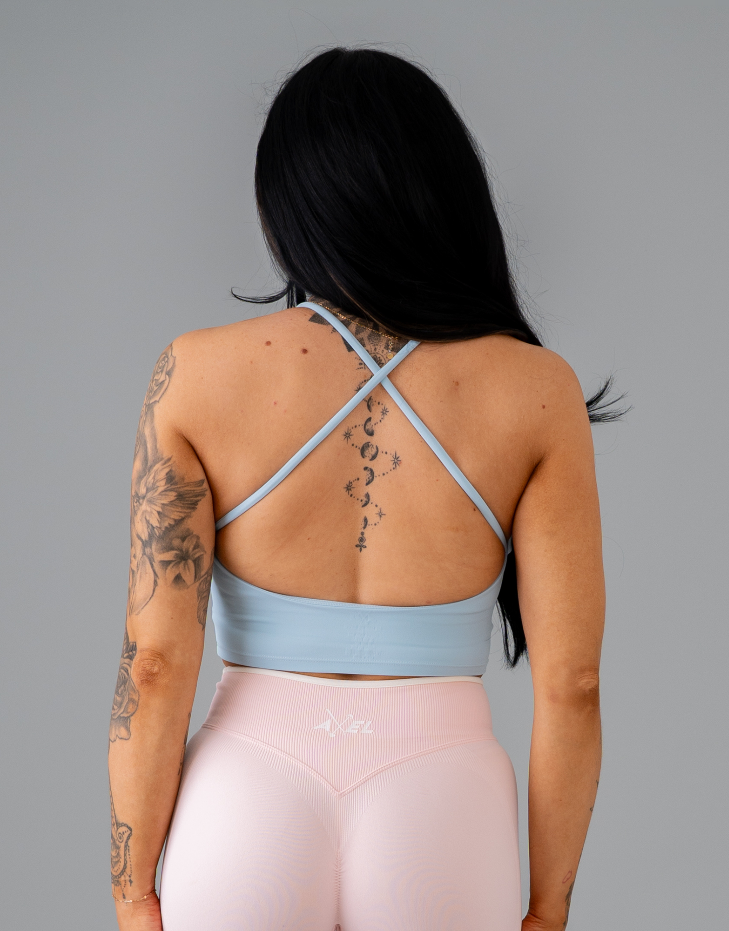 Minimal Silk Sports Bra - Baby Blue (June Subscription)