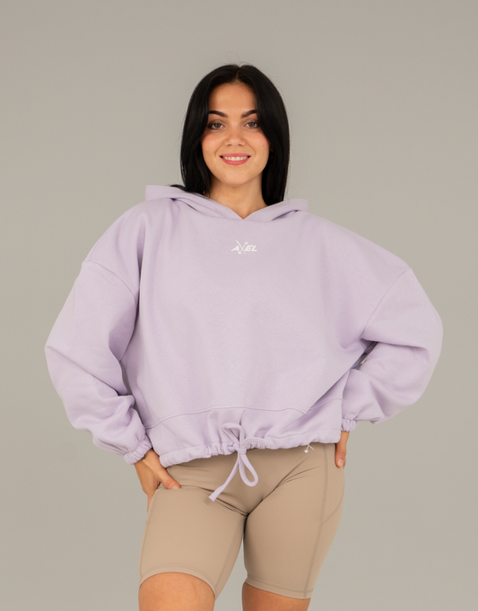 Classic Cropped Hoodie - Lilac