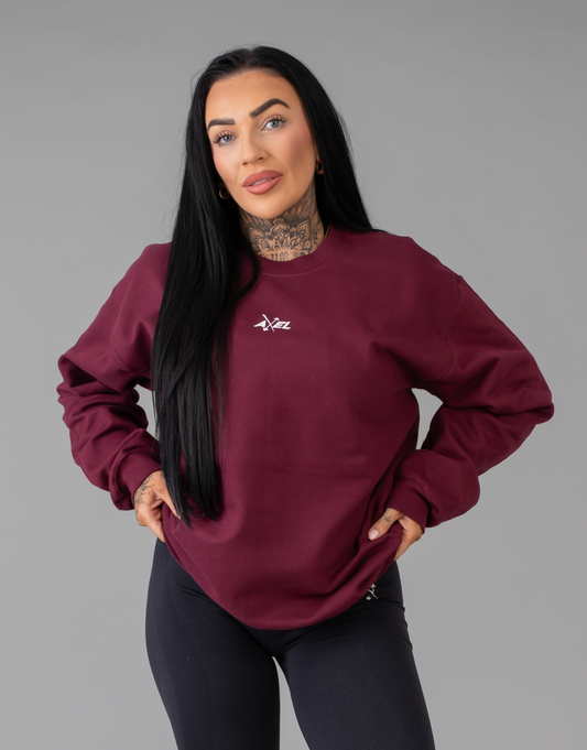 Classic Crewneck Jumper - Burgundy