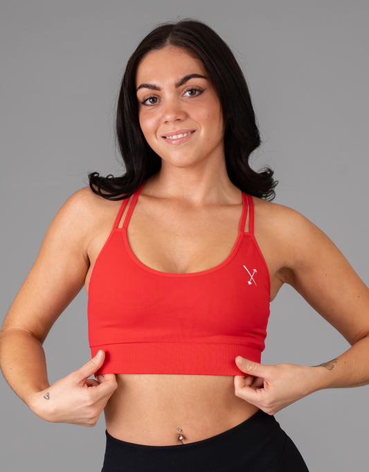 Minimal Seamless Sports Bra - Ruby Red (December Subscription)