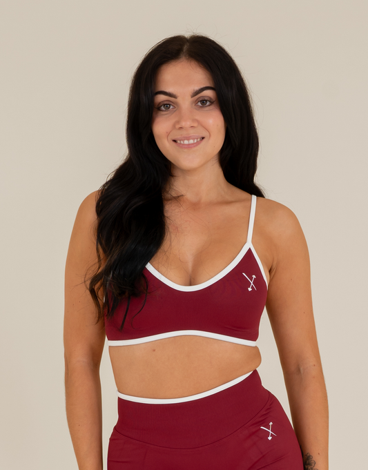 Compression Sports Bra - Burgundy Berry