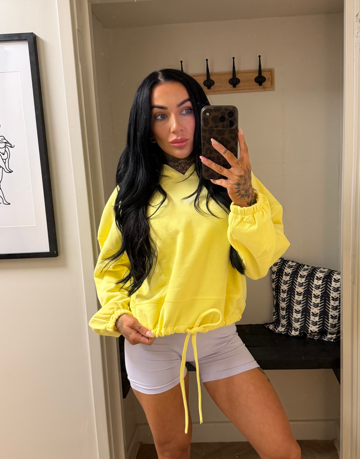Classic Cropped Hoodie - Yellow