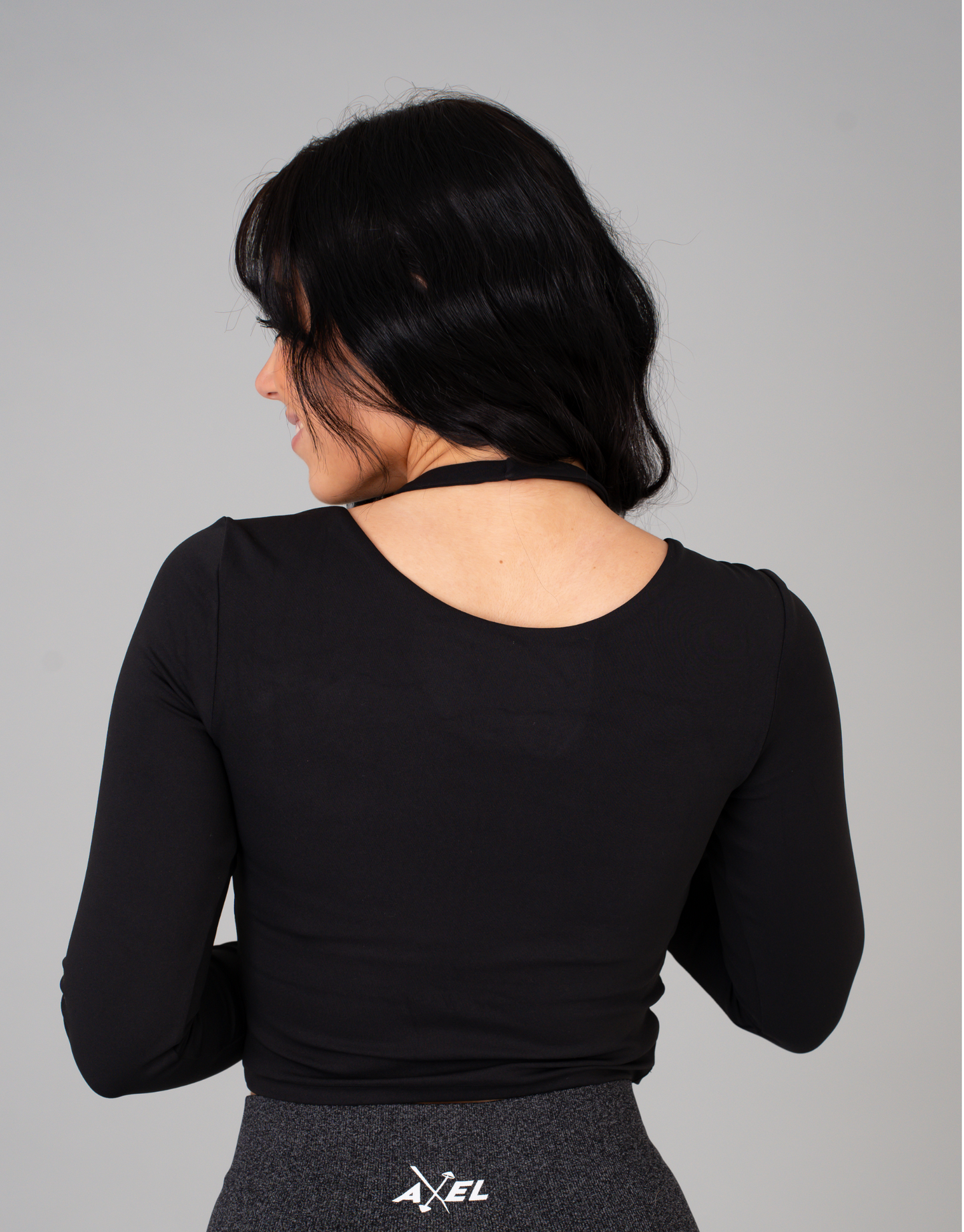 Flow Halterneck Sports Bra - Black