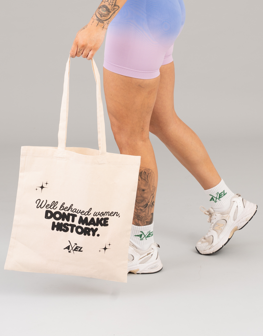 Slogan Cotton Tote Bag