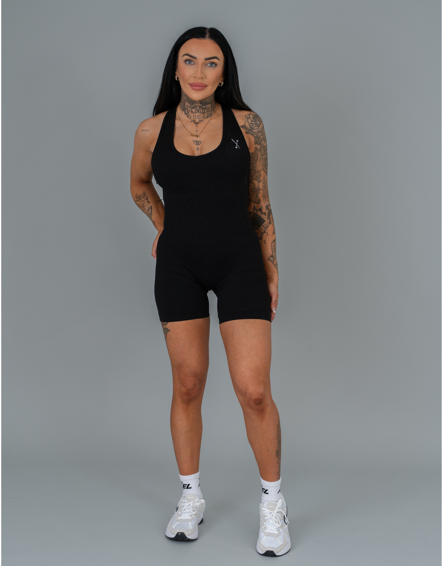 Leopard Print Bodysuit - Black