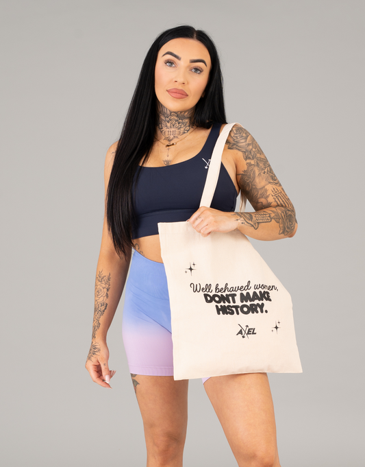 Slogan Cotton Tote Bag