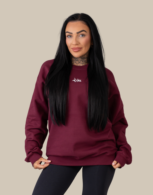 Classic Crewneck Jumper - Burgundy