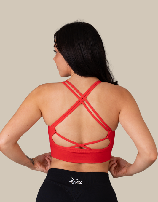 Minimal Seamless Sports Bra - Ruby Red (December Subscription)