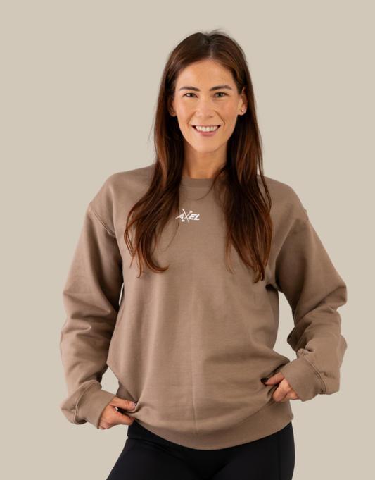 Classic Crewneck Jumper - Tanned Beige