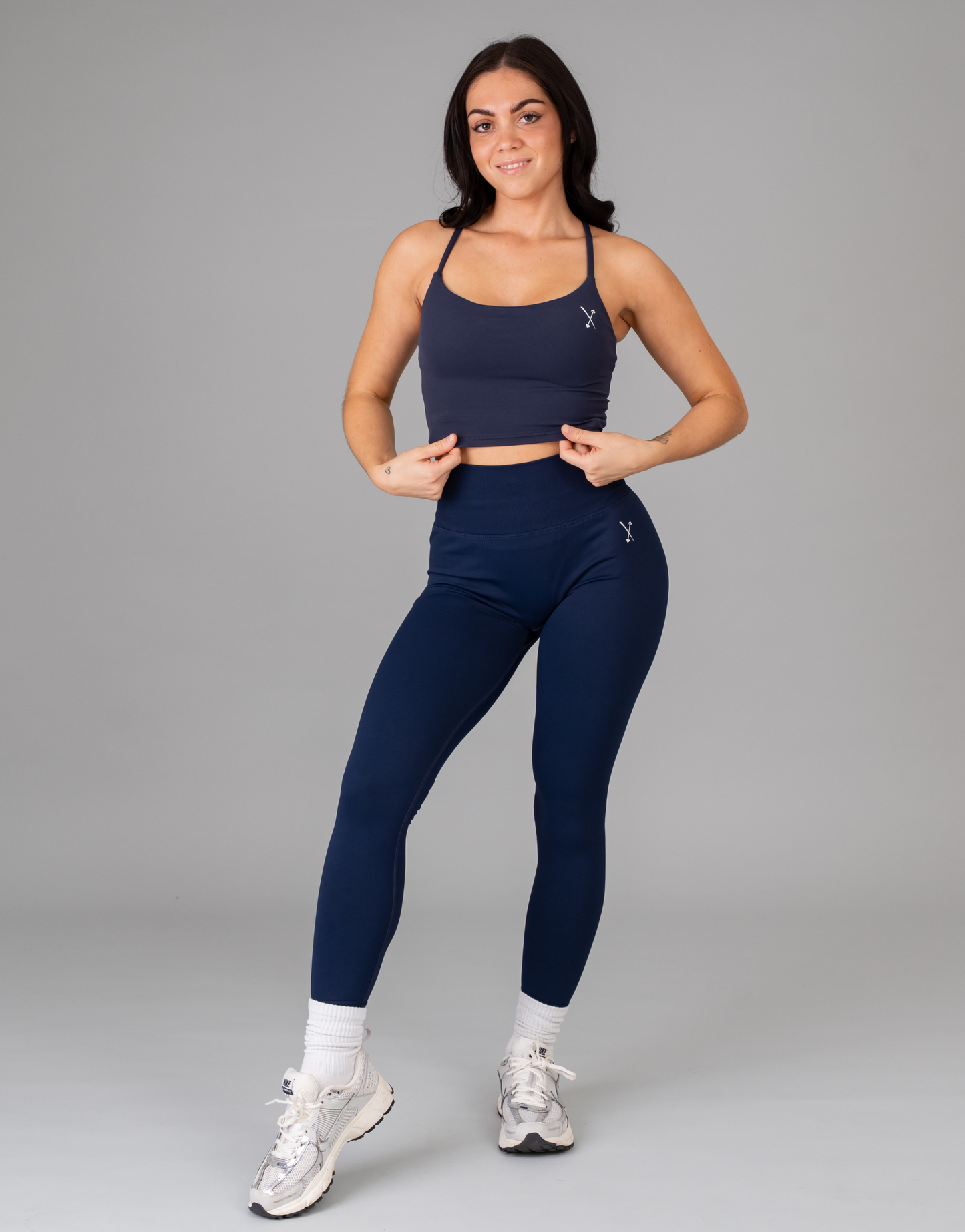Silk Scrunch Sports Bra - Deep Navy
