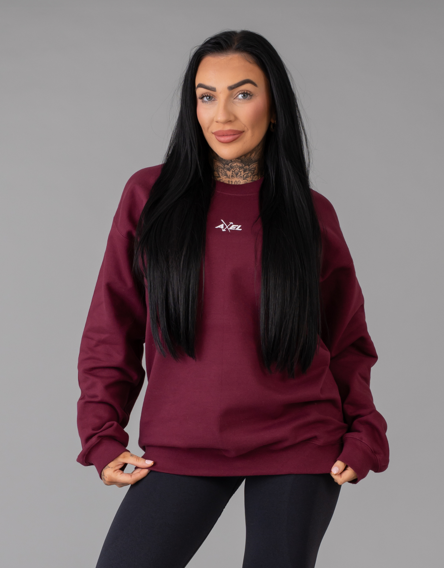 Classic Crewneck Jumper - Burgundy