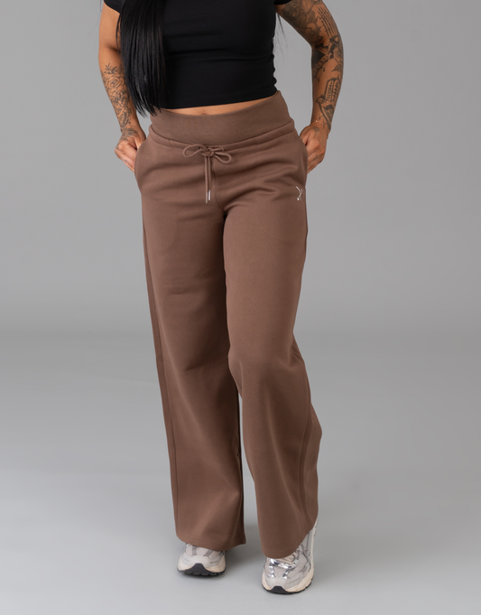 Wide Leg Joggers - Mocha