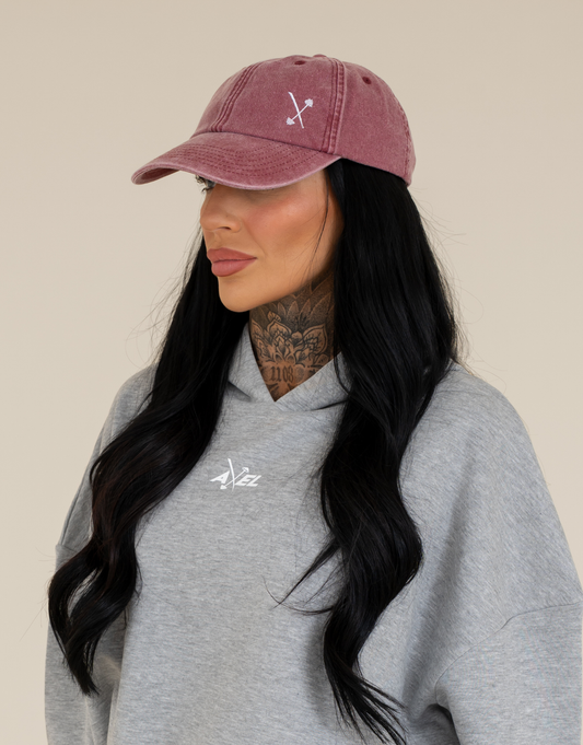 Vintage Wash Caps - Burgundy