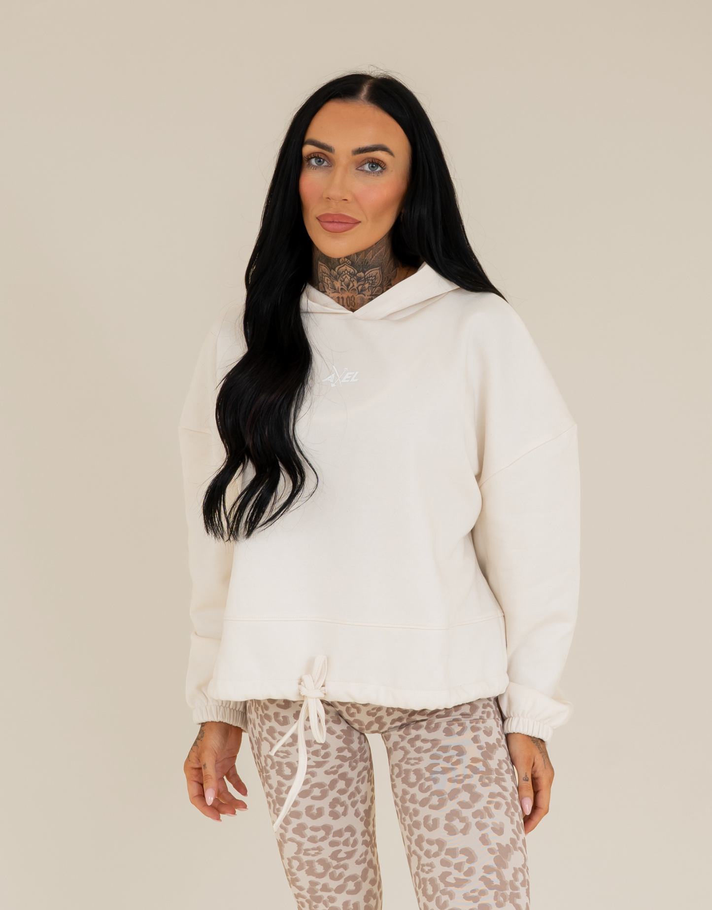 Classic Cropped Hoodie - Off White