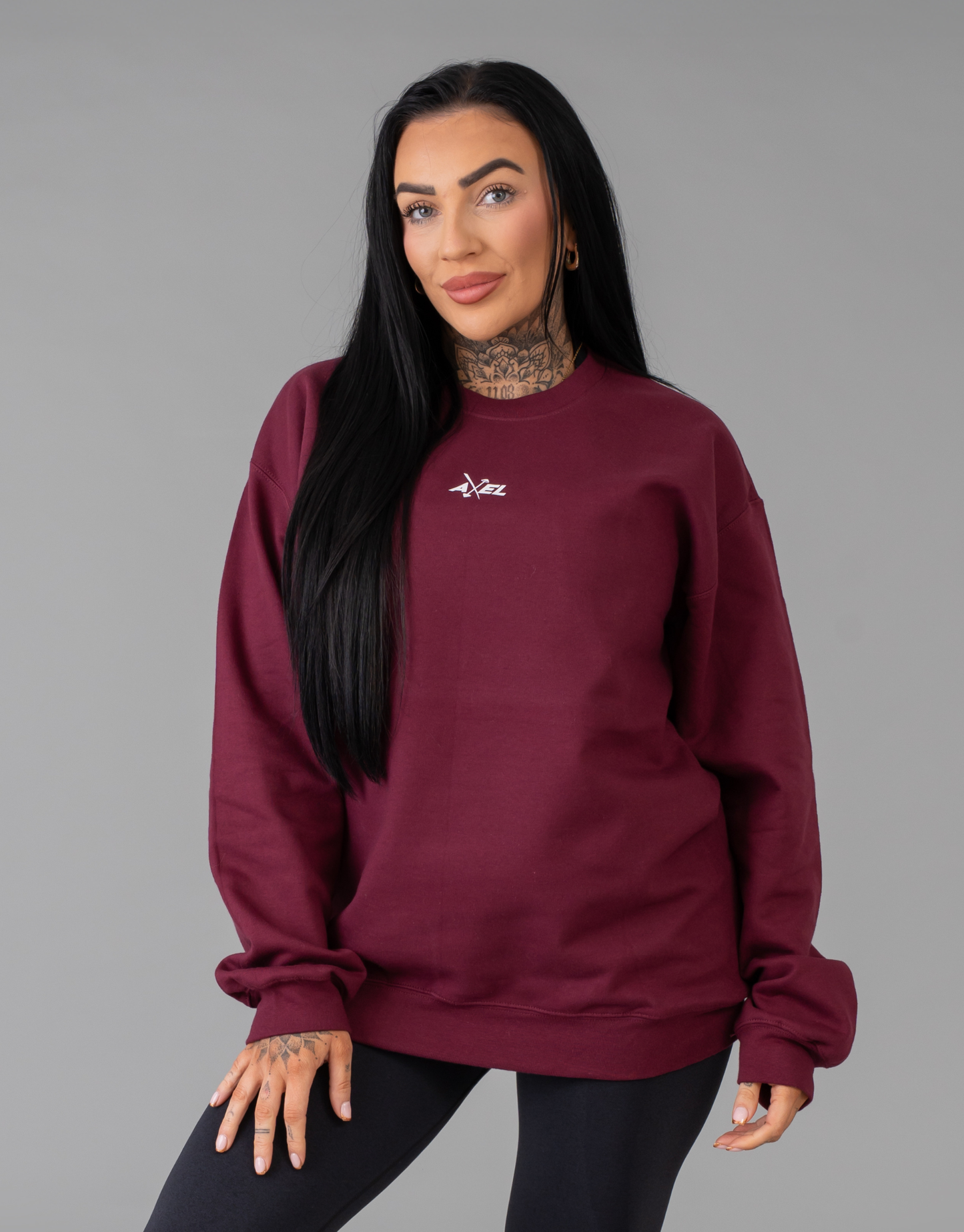 Classic Crewneck Jumper - Burgundy