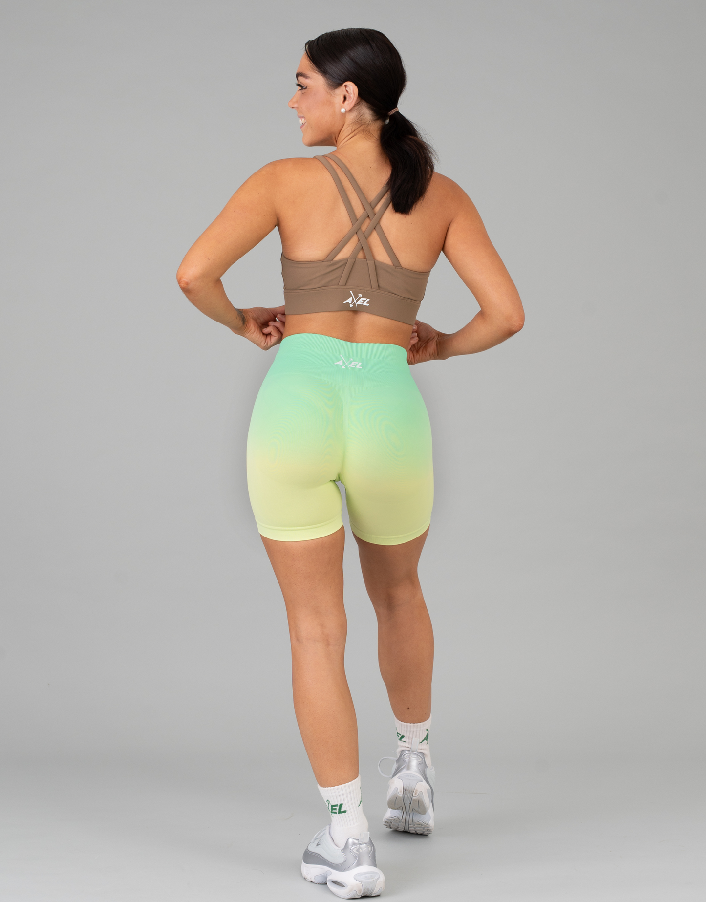 Seamless Rise Shorts - Neon Lemon & Lime Ombre