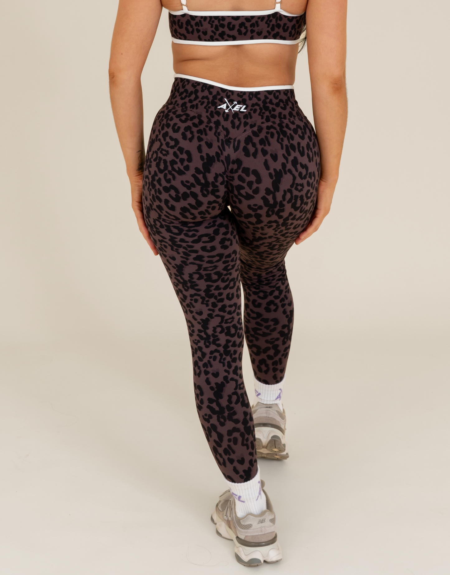 Compression Leggings - Brown Leopard