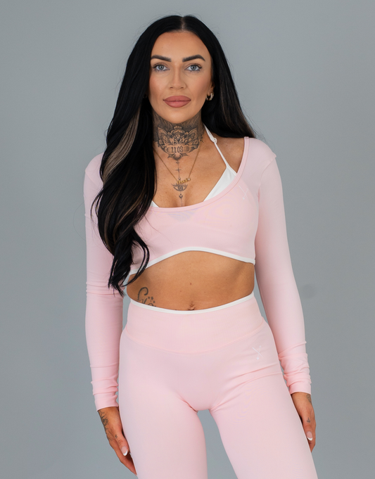Compression Long Sleeve Top - Baby Pink