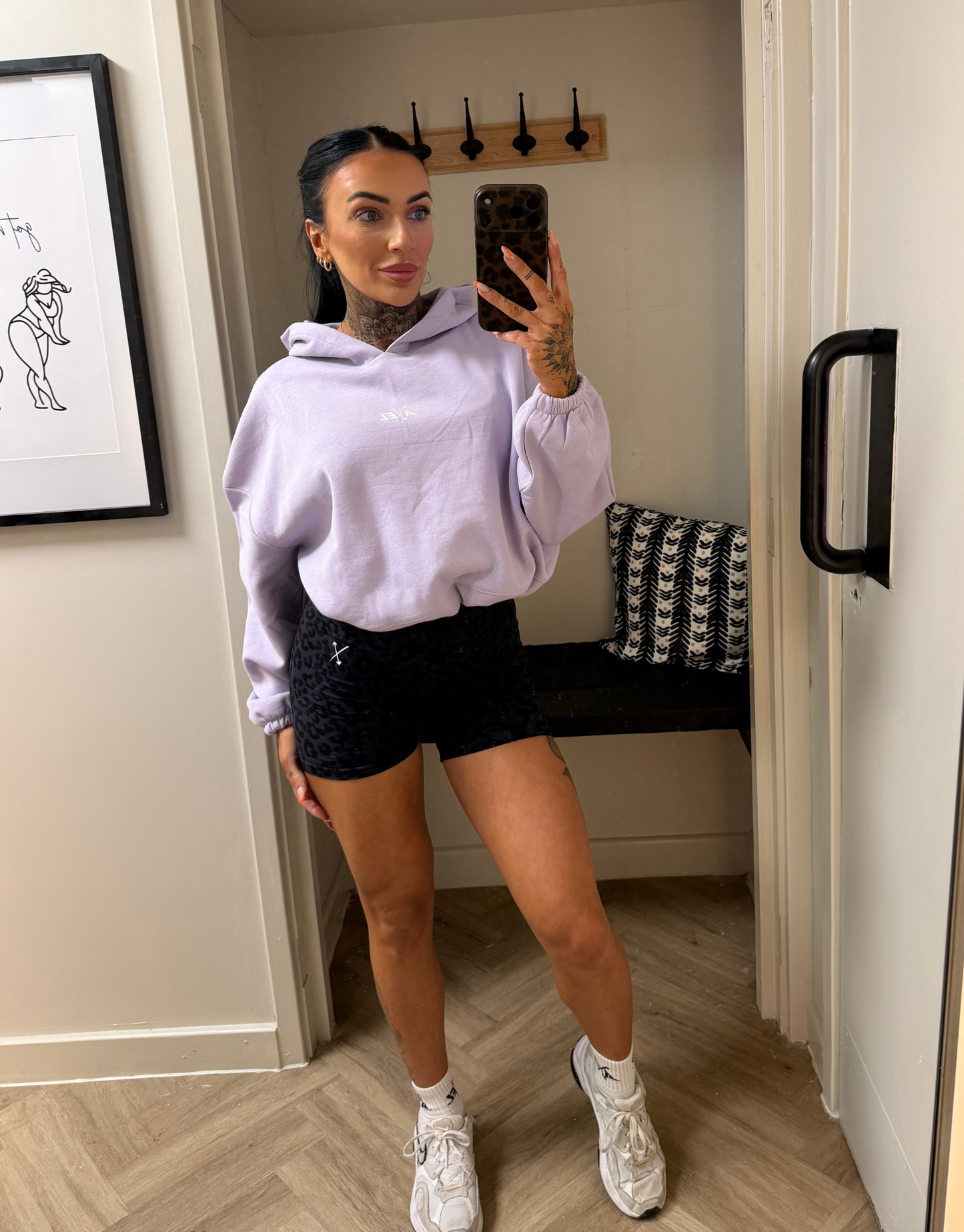 Classic Cropped Hoodie - Lilac