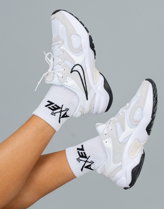 Midi Crew Socks - White/Black