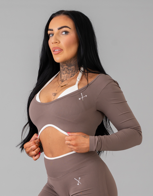 Compression Long Sleeve Top - Coffee