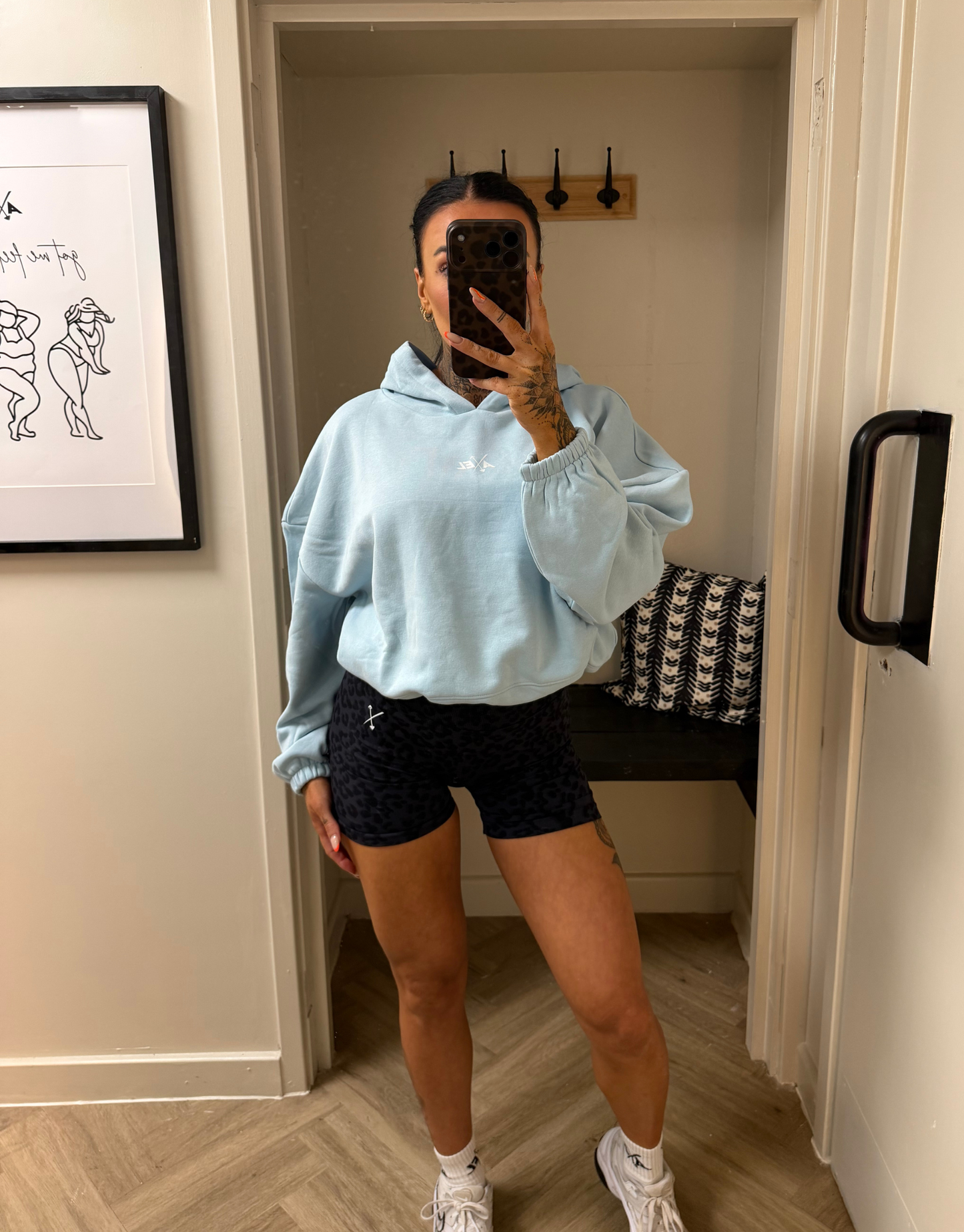Classic Cropped Hoodie - Baby Blue