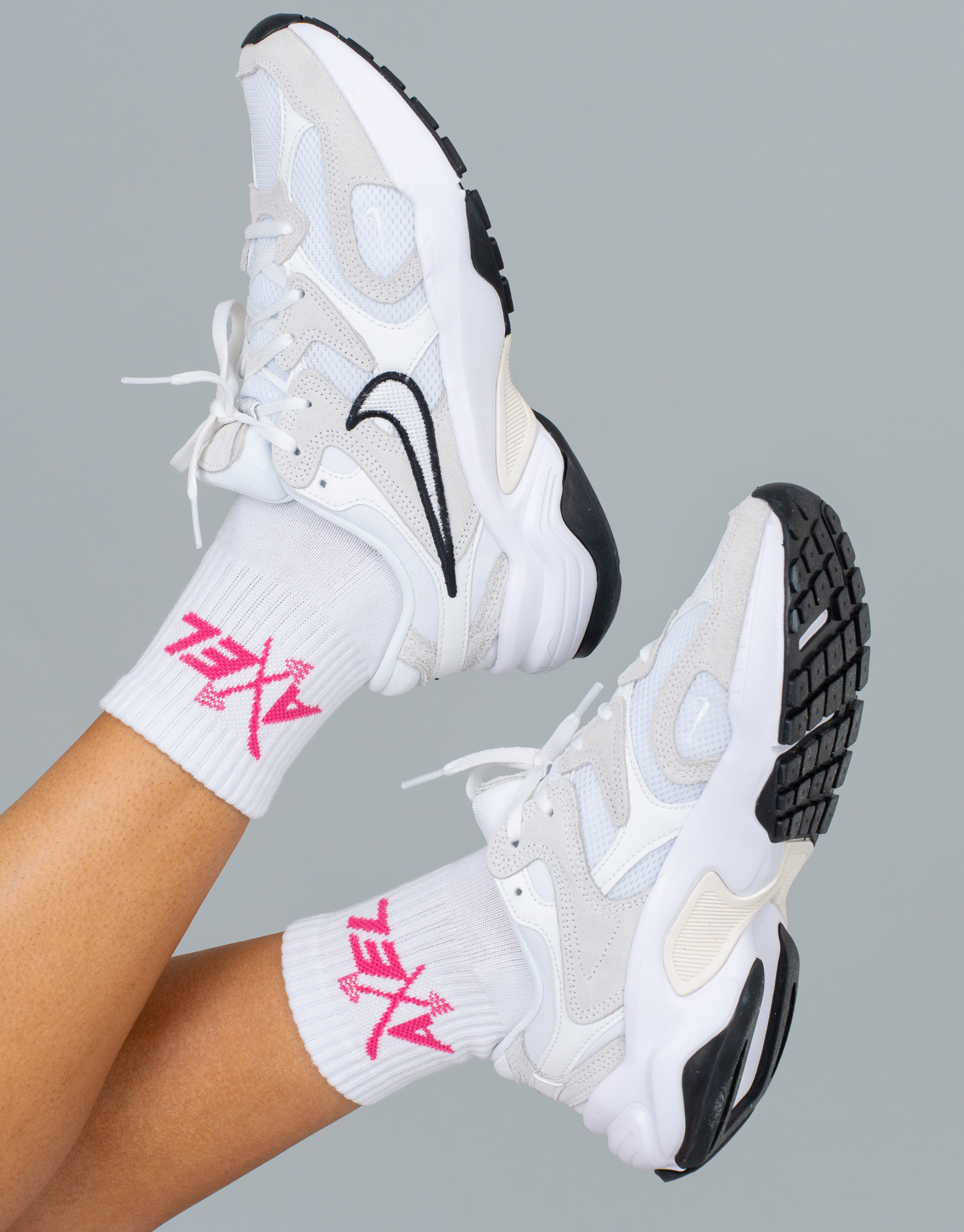 Midi Crew Socks - Limited Edition White/Pink