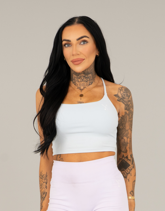 Minimal Silk Sports Bra - Baby Blue (June Subscription)