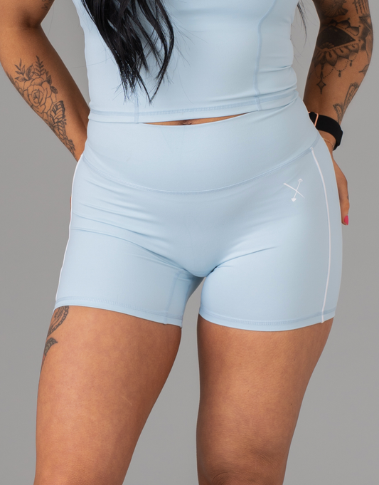 SilkLuxe Shorts - Baby Blue