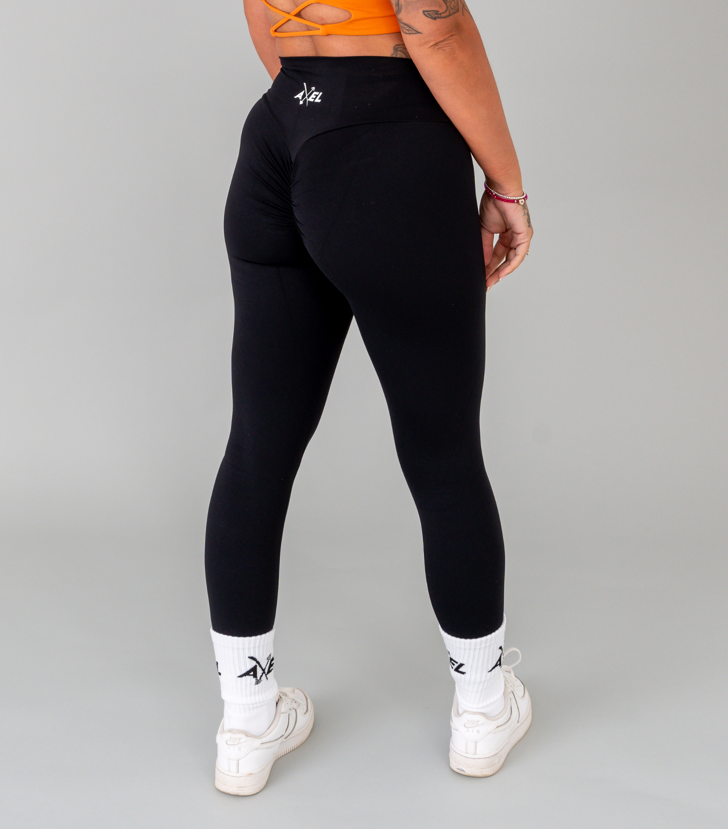 Silk Scrunch Leggings - Black