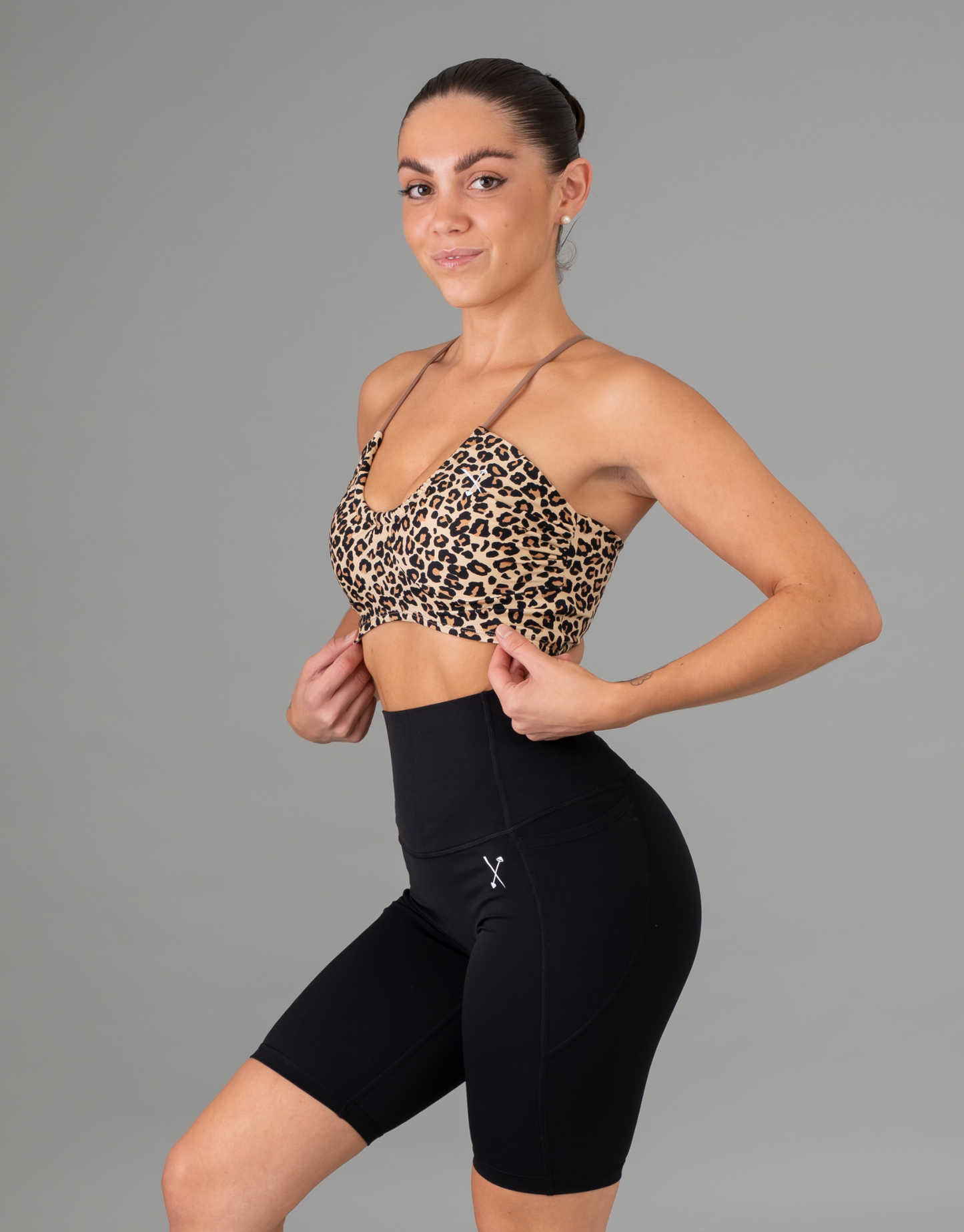 Animal Print Sports Bra - Leopard