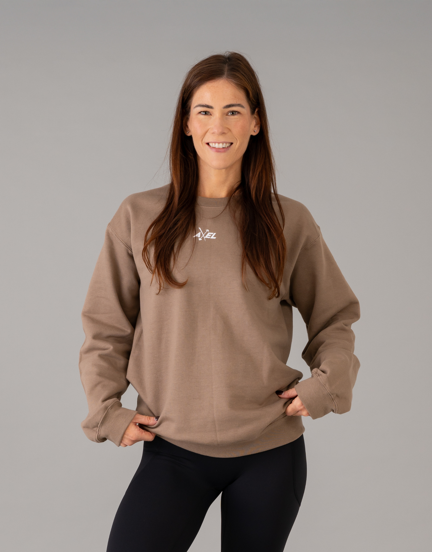 Classic Crewneck Jumper - Tanned Beige