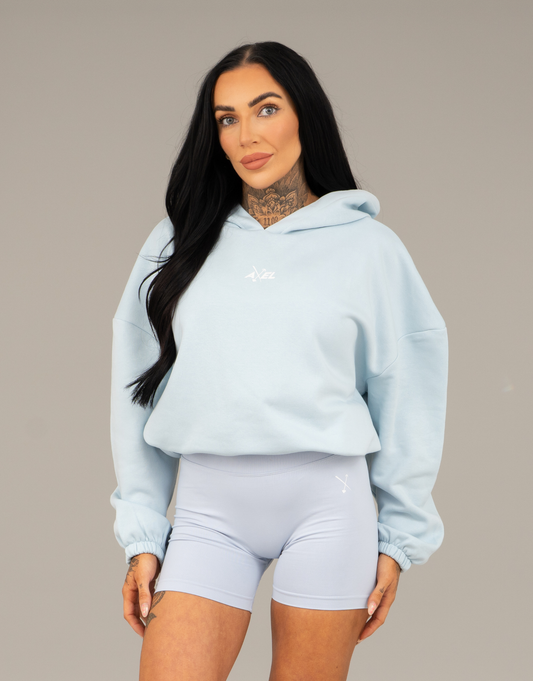 Classic Cropped Hoodie - Baby Blue