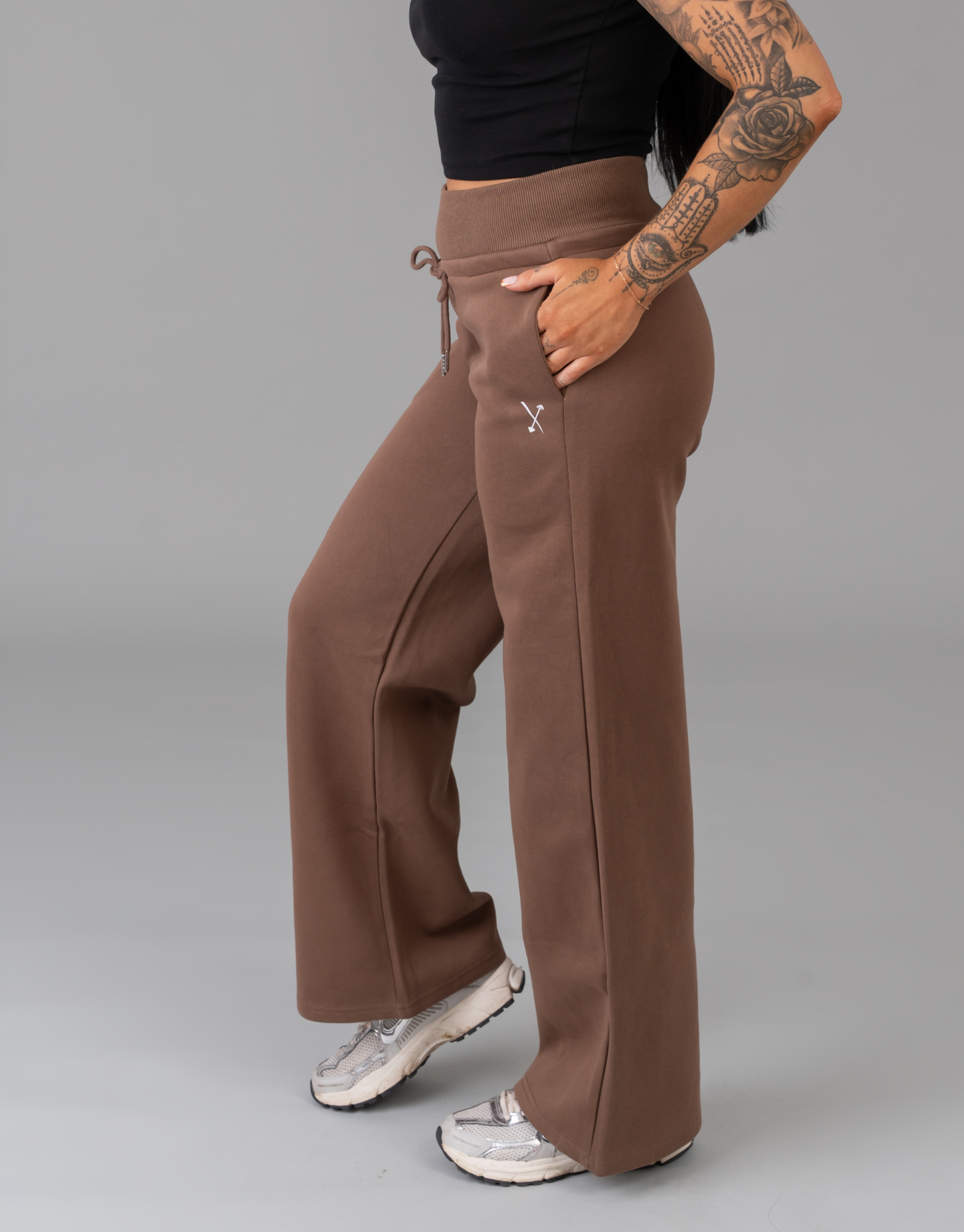 Wide Leg Joggers - Mocha