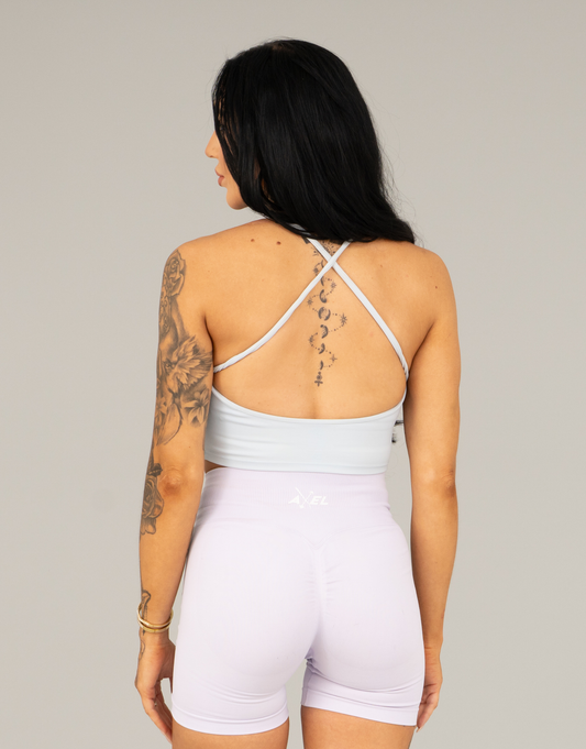 Minimal Silk Sports Bra - Baby Blue (June Subscription)