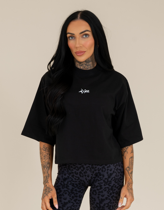 Essential Cropped T-Shirt - Black