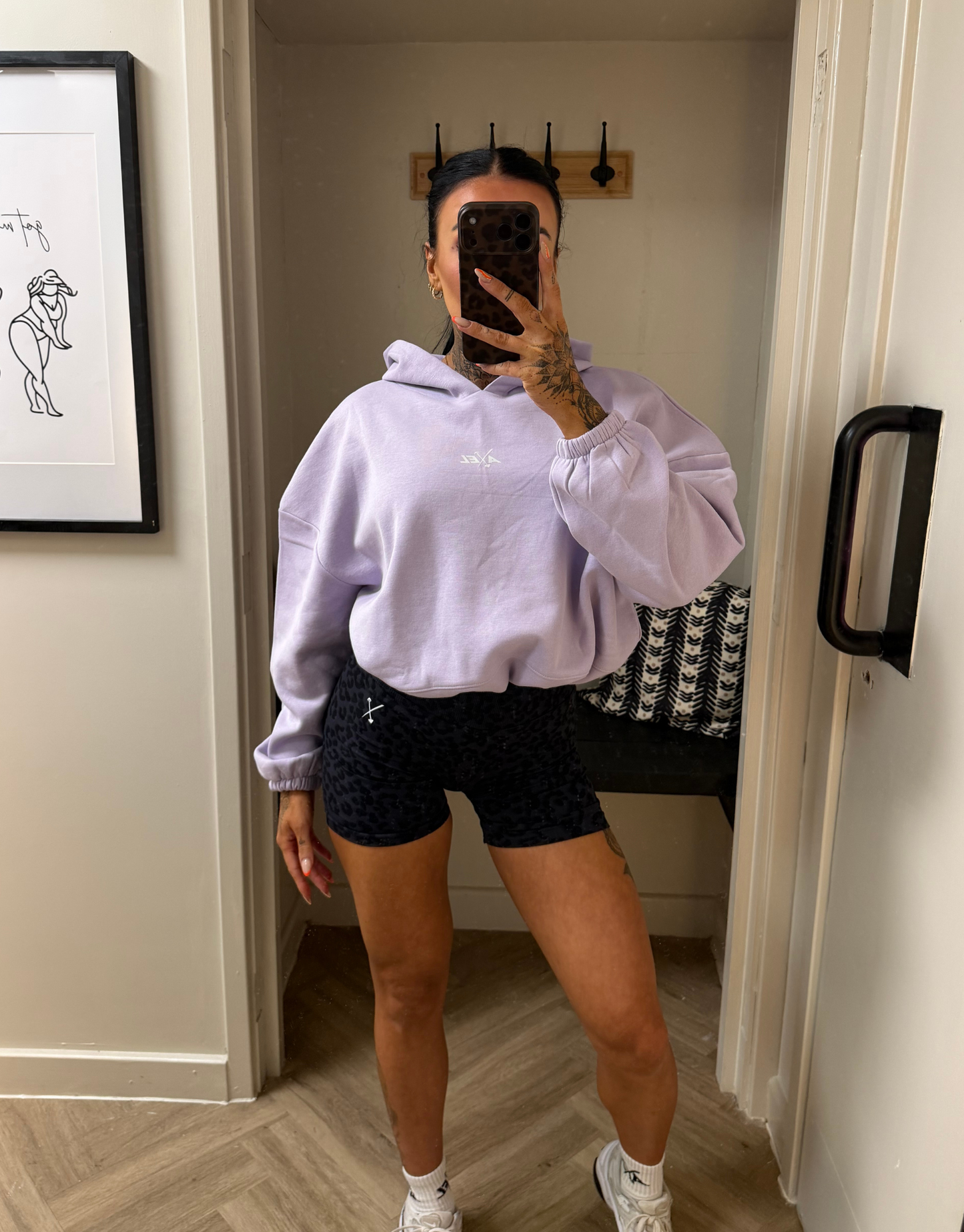 Classic Cropped Hoodie - Lilac