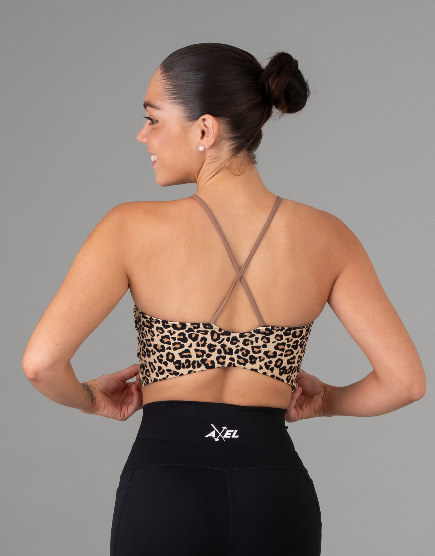 Animal Print Sports Bra - Leopard