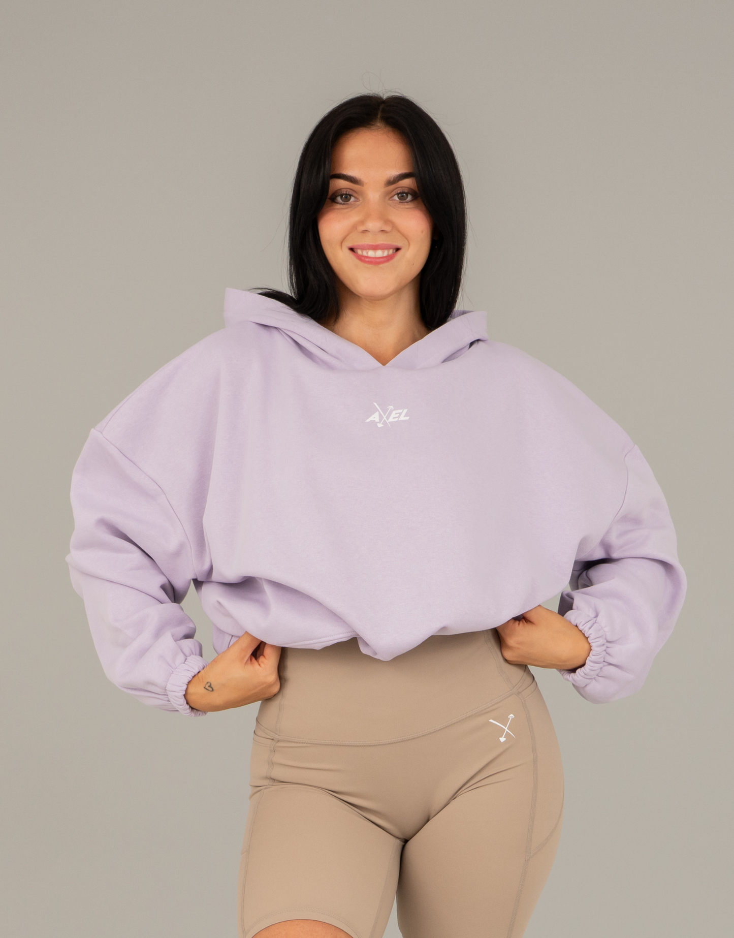 Classic Cropped Hoodie - Lilac