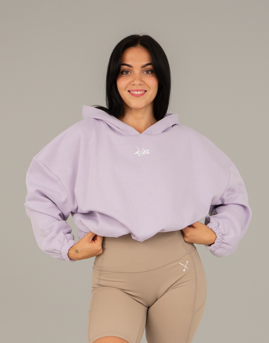 Classic Cropped Hoodie - Lilac