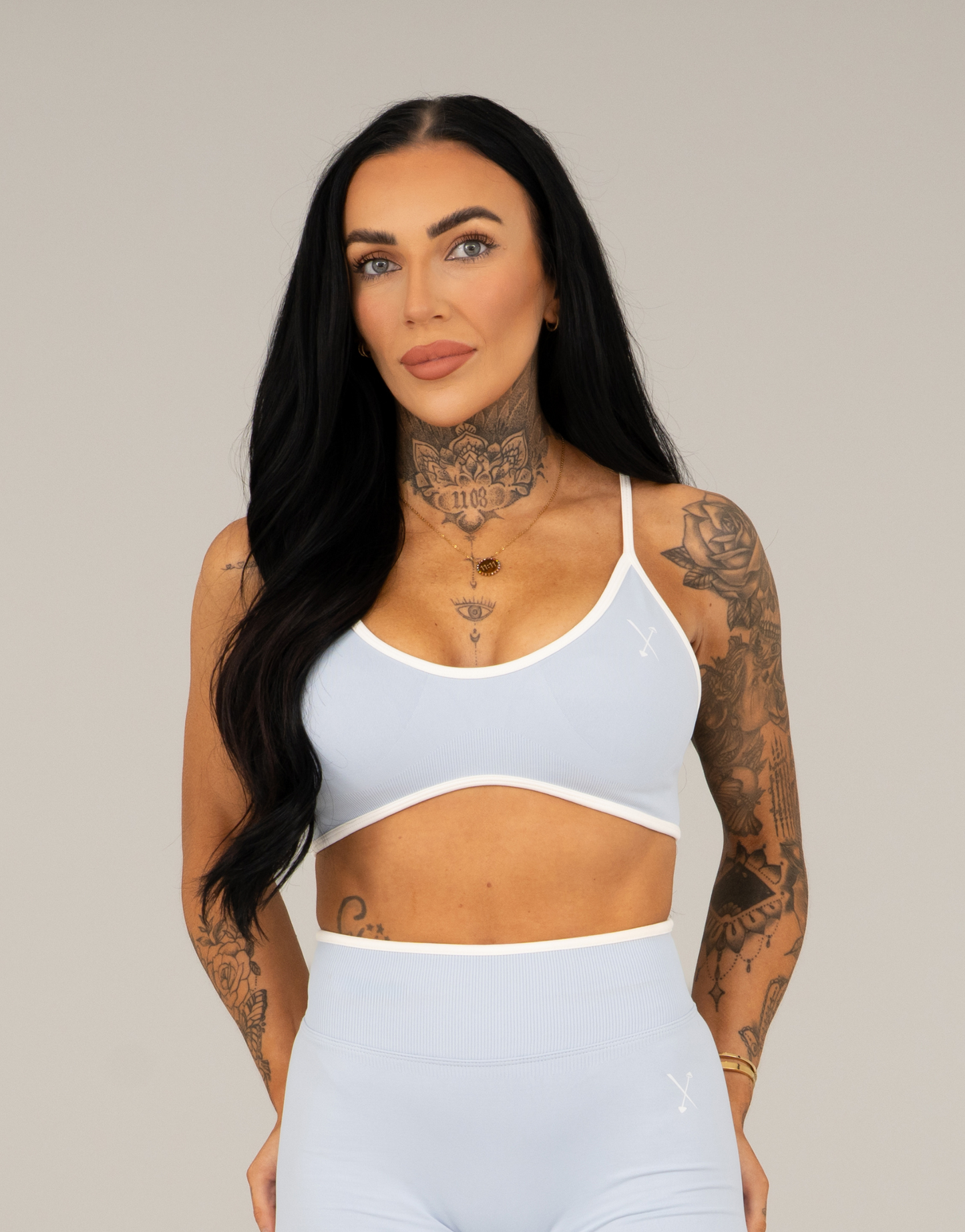 Compression Sports Bra - Baby Blue