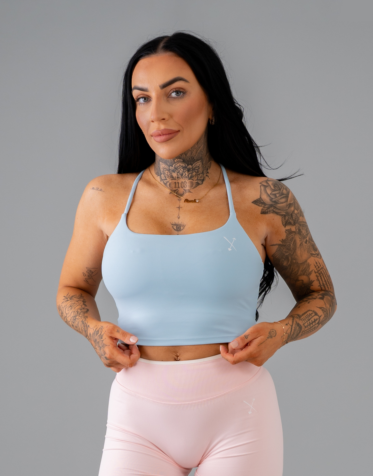 Minimal Silk Sports Bra - Baby Blue (June Subscription)